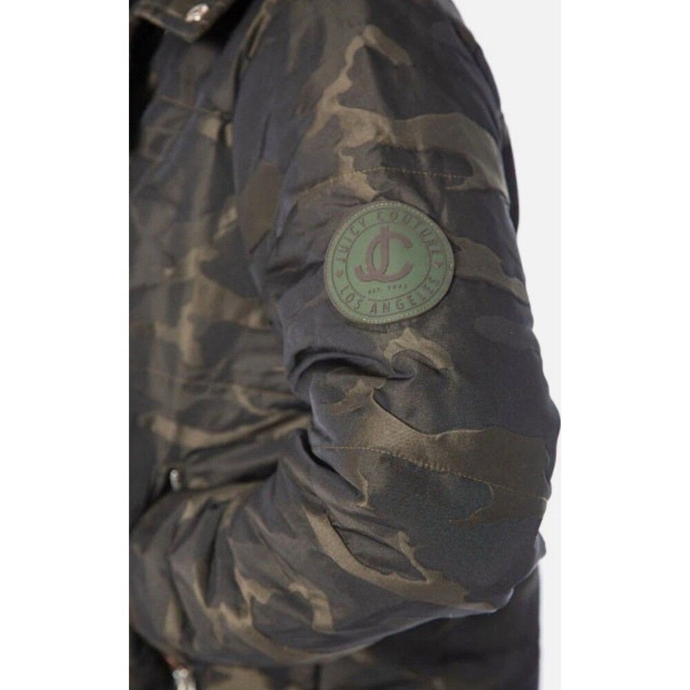 NEW Juicy Couture Vintage Retro Y2K Camo Moto Puffer Jacket Spring Streetwear - Picture 5 of 12
